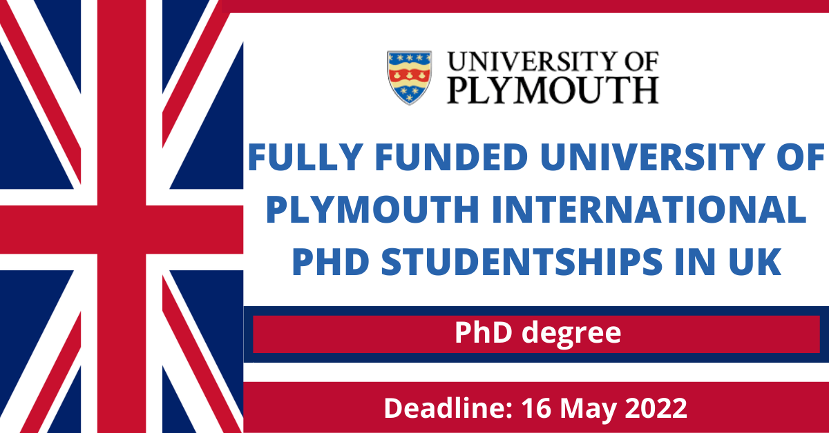Feature image for Fully Funded University of Plymouth International PhD Studentships in UK
