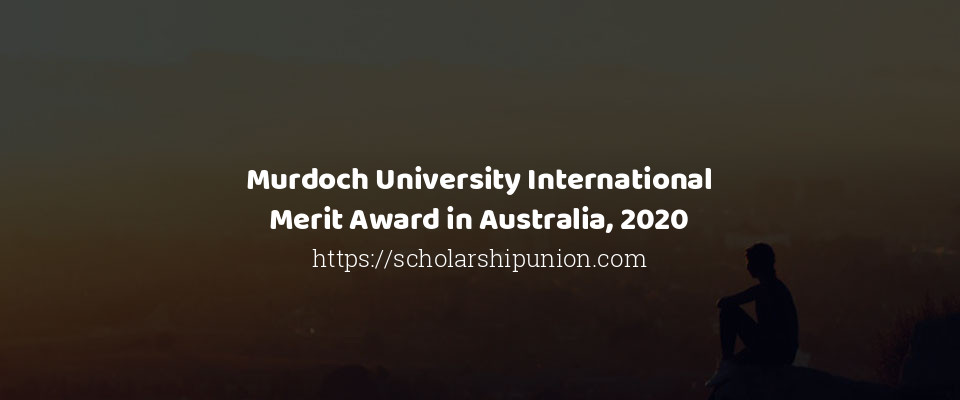 Feature image for Murdoch University International Merit Award in Australia, 2020