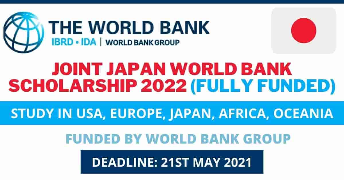 Feature image for Fully Funded Joint Japan World Bank Scholarship 2022