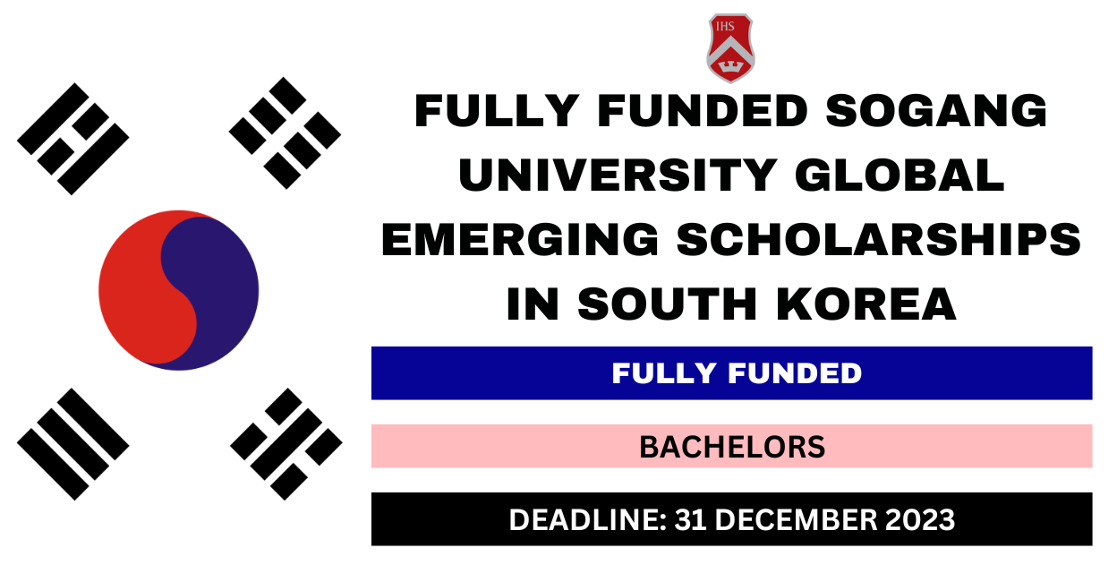 Feature image for Fully Funded Sogang University Global Emerging Scholarships in South Korea