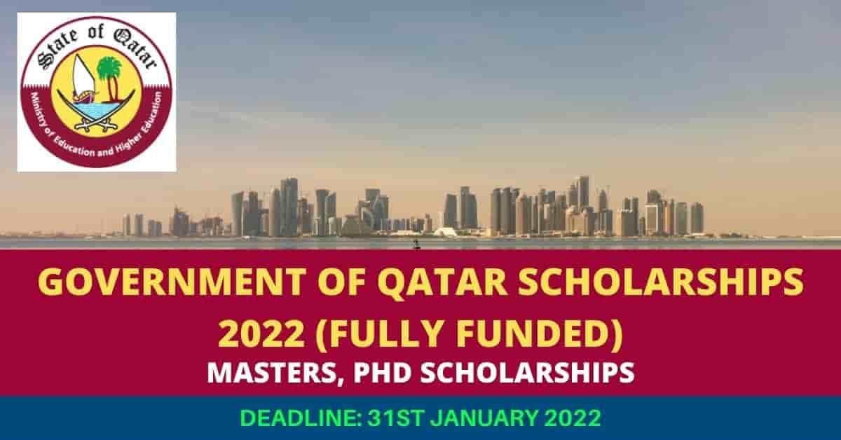 Feature image for Fully Funded Qatar Government Scholarships 2022