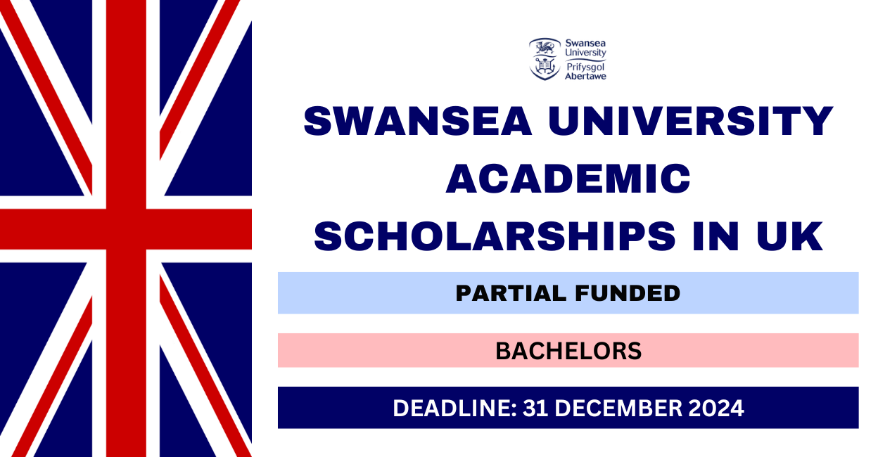Feature image for Swansea University Academic Scholarships in UK 2024-25