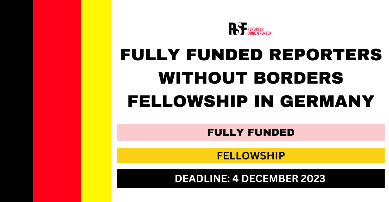 Feature image for Fully Funded Reporters Without Borders Fellowship in Germany 2024