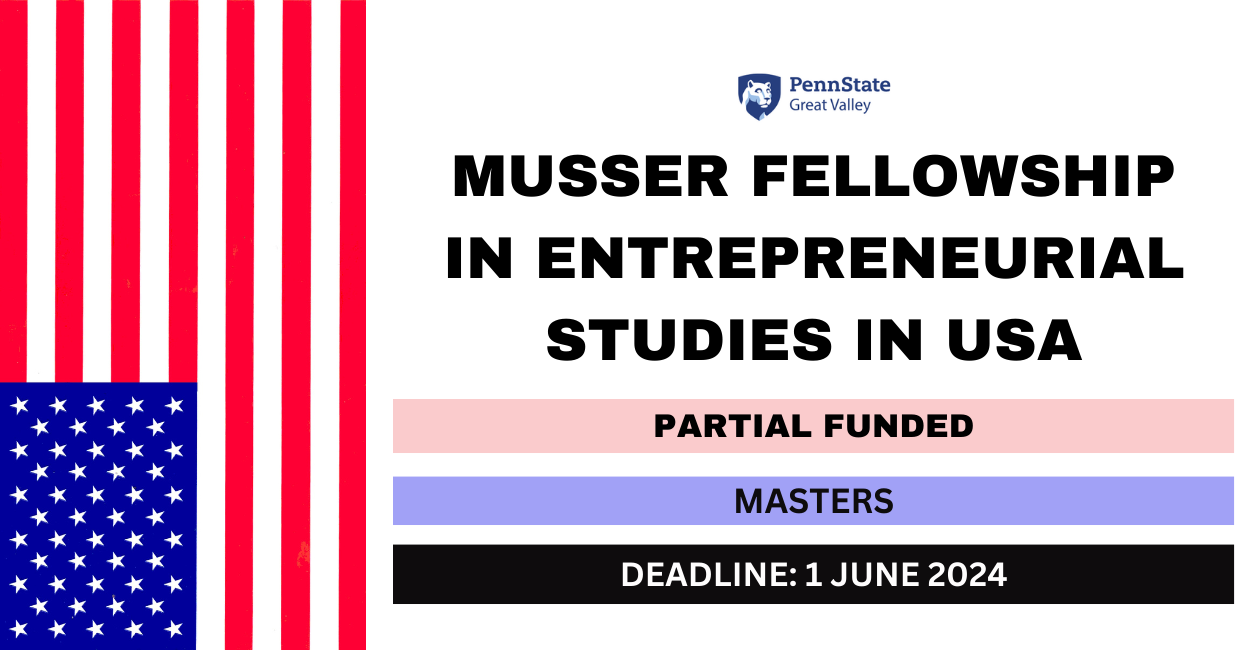 Feature image for Musser Fellowship in Entrepreneurial Studies in USA 2024-25