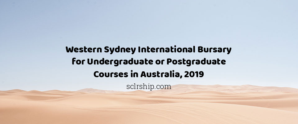 Feature image for Western Sydney International Bursary for Undergraduate or Postgraduate Courses in Australia, 2019
