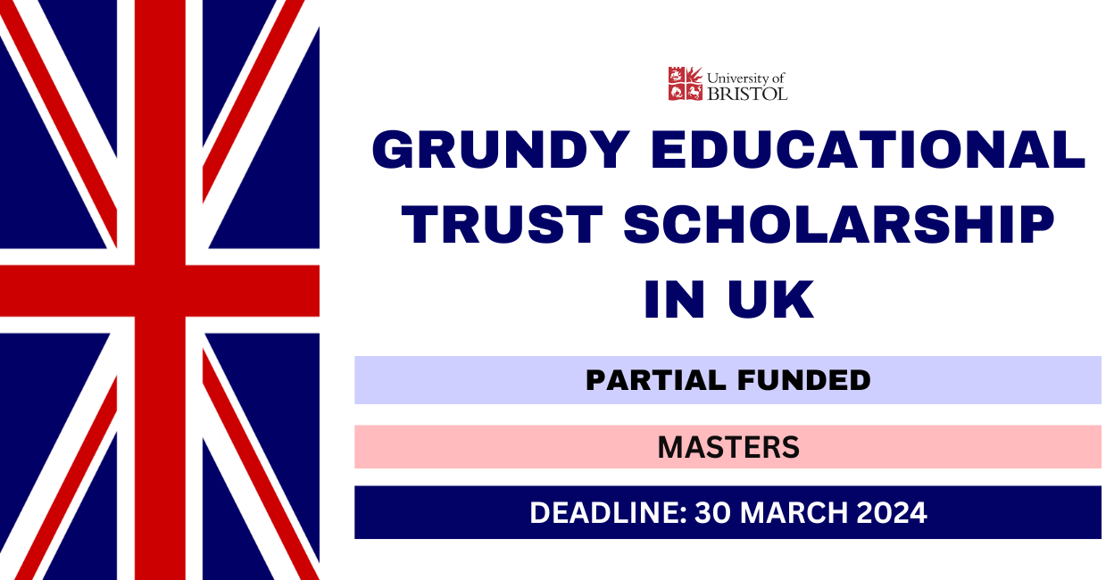 Feature image for Grundy Educational Trust Scholarship in UK 2024