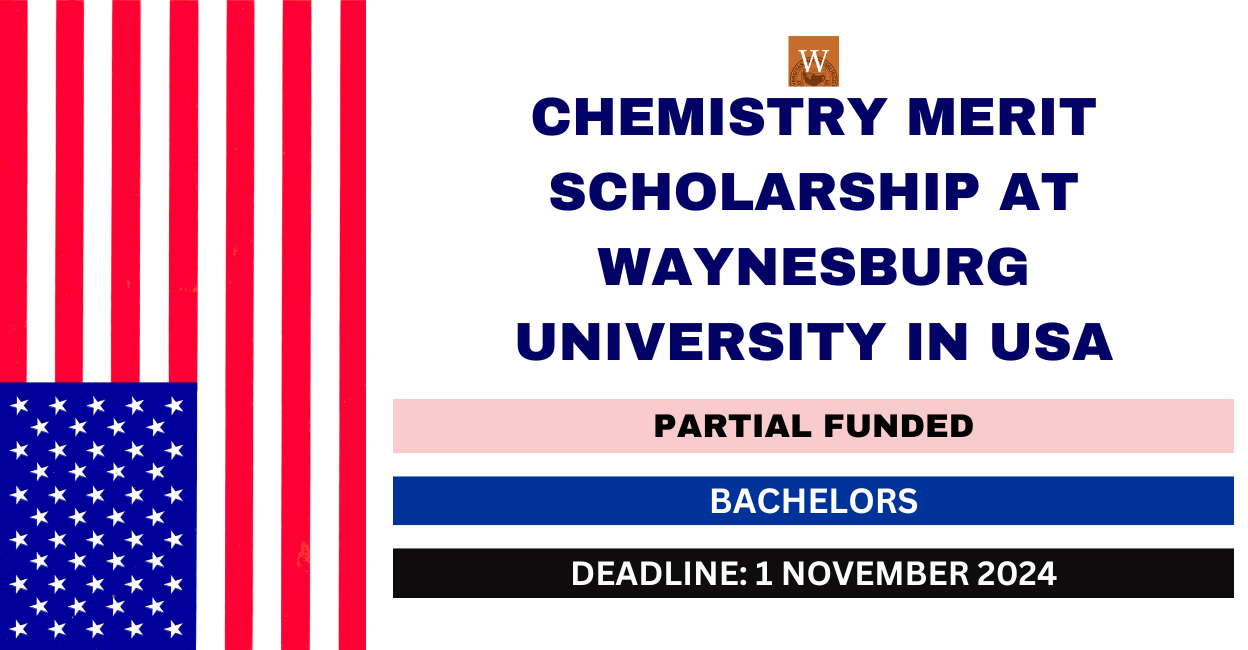 Feature image for Chemistry Merit Scholarship at Waynesburg University in USA 2024