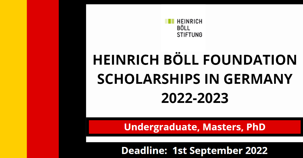 Feature image for Heinrich Böll Foundation Scholarships In Germany 2022-2023