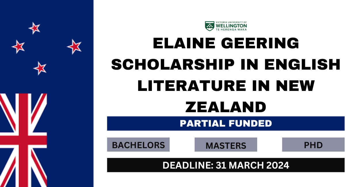 Feature image for Elaine Geering Scholarship In English Literature in New Zealand 2024