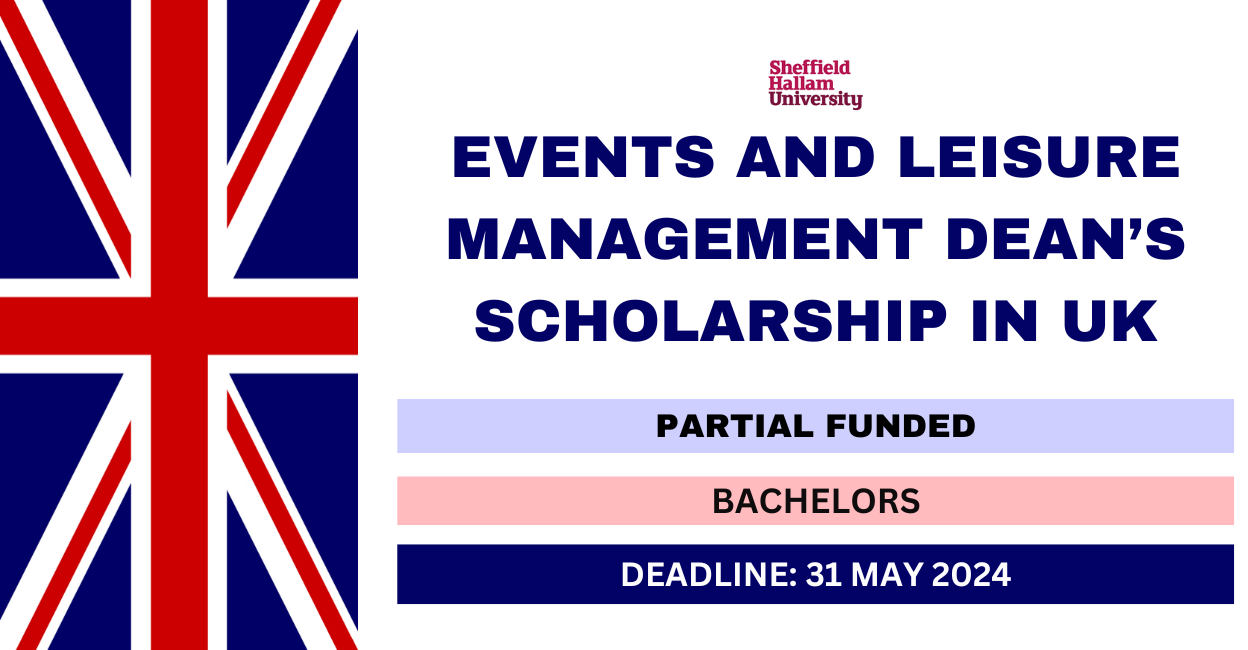 Feature image for Events and Leisure Management Deans Scholarship in UK 2024