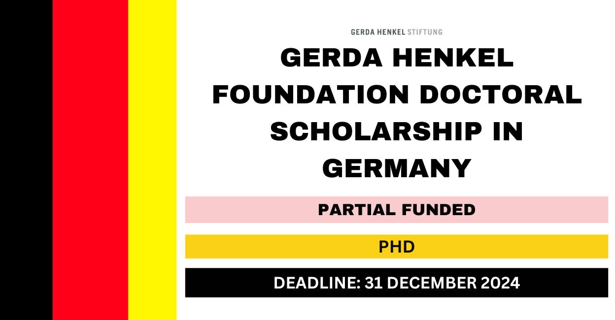 Feature image for Gerda Henkel Foundation Doctoral Scholarship in Germany 2024