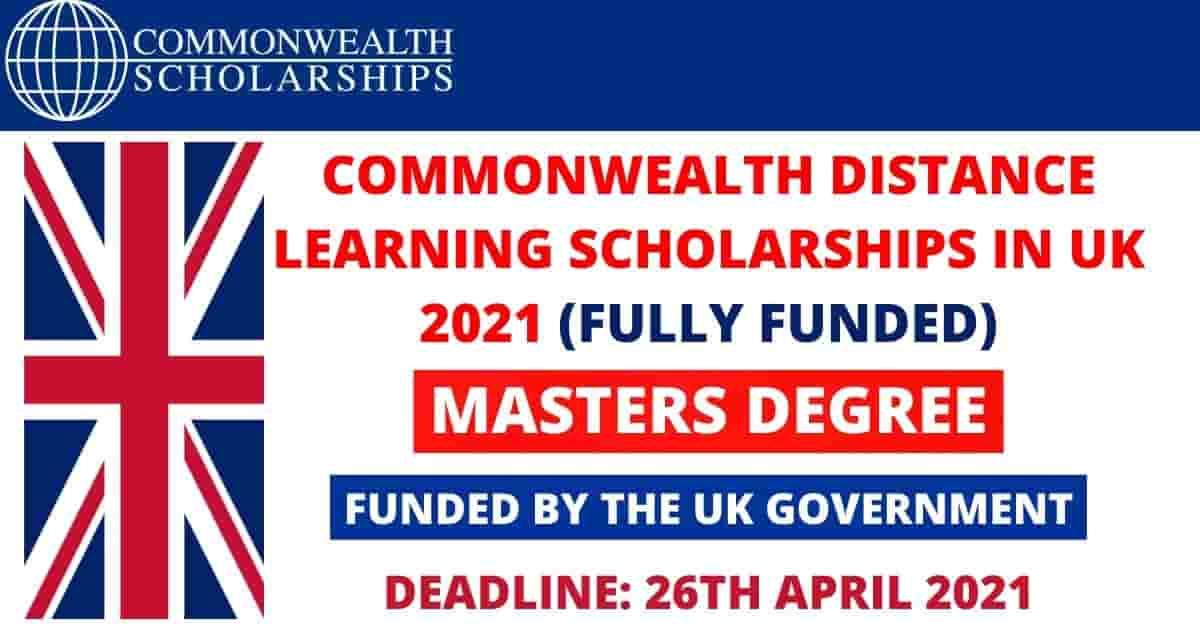 Feature image for Fully Funded Commonwealth Distance Learning Scholarships in UK