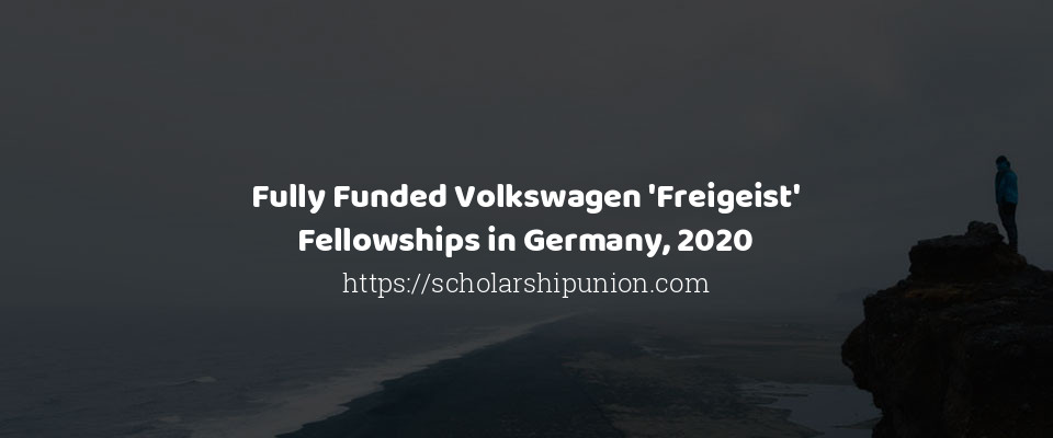 Feature image for Fully Funded Volkswagen 'Freigeist' Fellowships in Germany, 2020