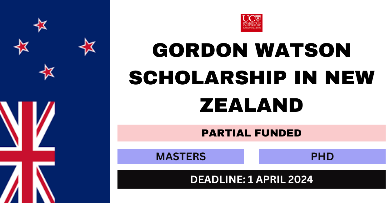 Feature image for Gordon Watson Scholarship in New Zealand 2024-25