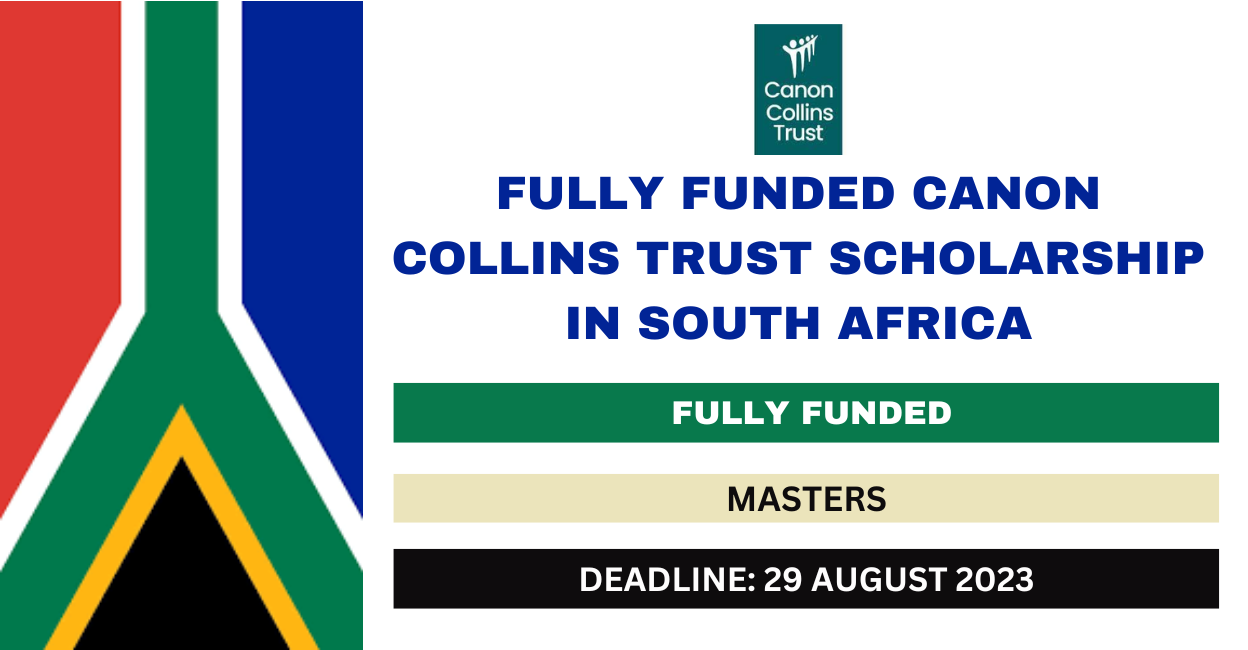 Feature image for Fully Funded Canon Collins Trust Scholarship in South Africa 2024