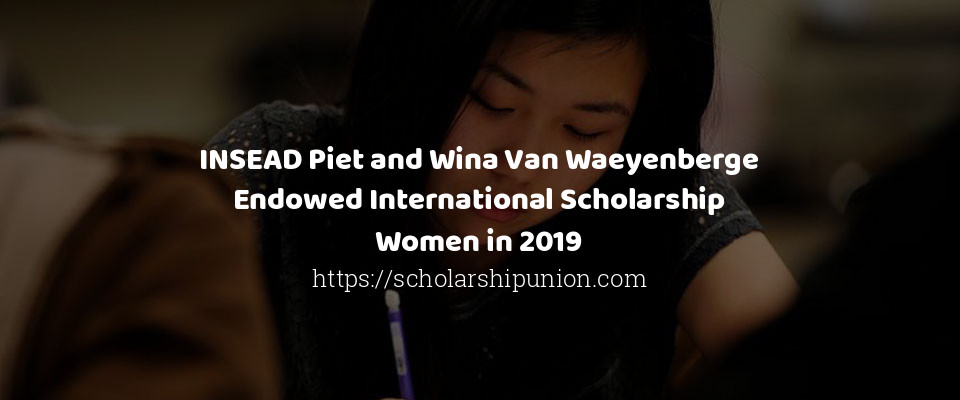 Feature image for INSEAD Piet and Wina Van Waeyenberge Endowed International Scholarship Women in 2019