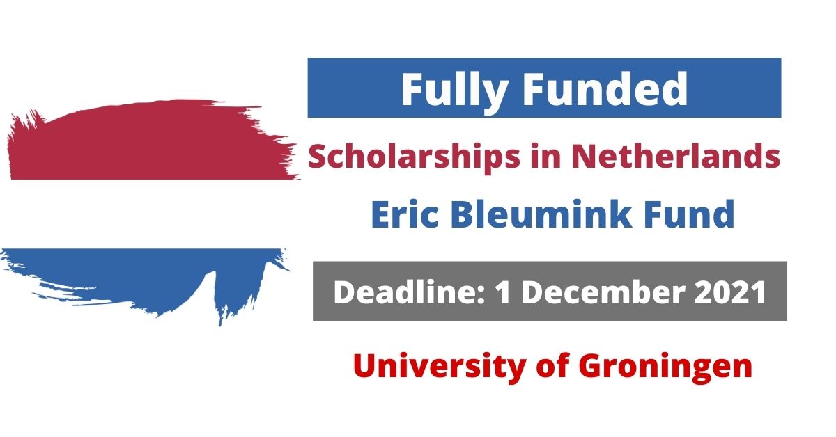 Feature image for Fully Funded Eric Bleumink scholarship in Netherlands 2022