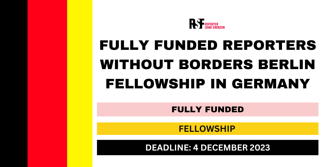 Feature image for Fully Funded Reporters Without Borders Berlin Fellowship in Germany 2024