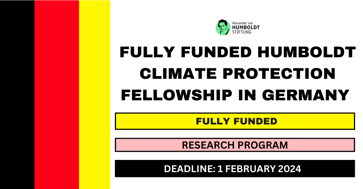 Feature image for Fully Funded Humboldt Climate Protection Fellowship in Germany 2024