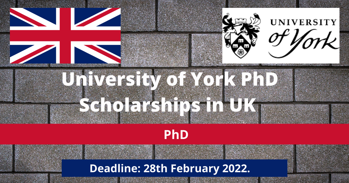 Feature image for University of York PhD Scholarships in UK