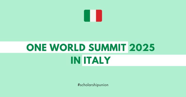 One World Summit 2025 in Italy | Fully Funded