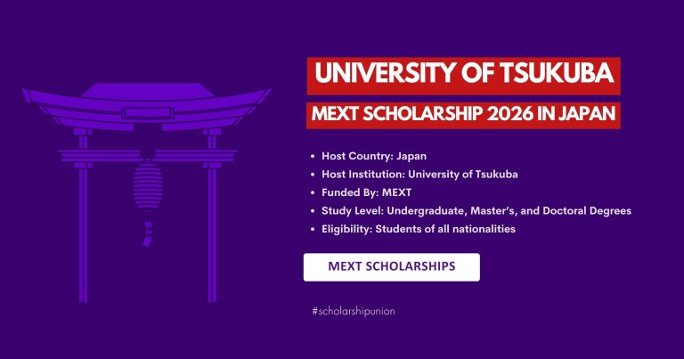 University of Tsukuba MEXT Scholarship 2026 in Japan | Fully Funded