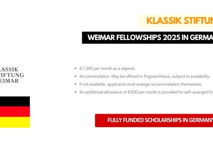Klassik Stiftung Weimar Fellowships 2025 in Germany | Fully Funded