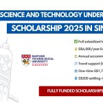 NTU Science and Technology Undergraduate Scholarship 2025 in Singapore