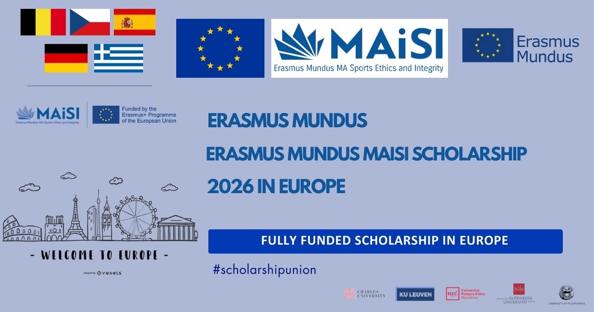 Erasmus Mundus MAiSI Scholarship 2026–28 in Europe | Fully Funded 5 Erasmus Mundus MAiSI Scholarship 2026–28 in Europe | Fully Funded