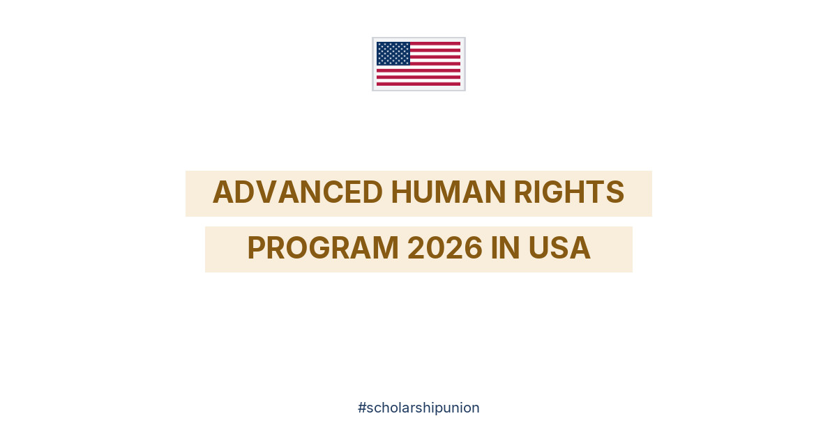 Advanced Human Rights Program 2026 in USA